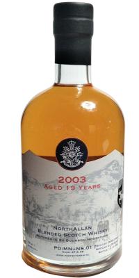 NorthAllan 2003 PD Ex-Bourbon Hogshead Korps Mariniers 44.9% 700ml