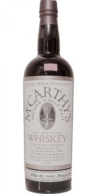 McCarthy's Oregon 3yo Oregon Single Malt Batch W16-01 42.5% 750ml