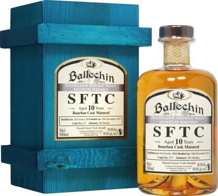 Ballechin 2008 Bourbon Cask #277 59.9% 500ml