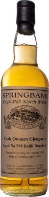 Springbank 1998 Cask Owners Glengarry #399 58.1% 700ml