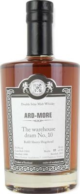 ARD-MORE 1998 Double Islay Malt Whisky MoS The Warehouse Dram #10 Refill Sherry Hogshead 55.3% 500ml