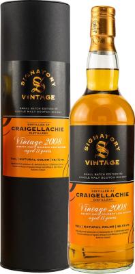 Craigellachie 2008 SV Small Batch Edition #5 Sherry and Bourbon Casks 900622/3, 800130/1 48.1% 700ml