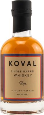 Koval Single Barrel Rye Virgin Oak NOZH8Z41 40% 200ml
