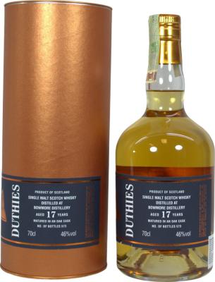 Bowmore 17yo CA Duthies Oak Cask 46% 700ml