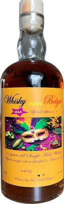 Wave Distil 11yo 40 Bottles Whisky van Belgie carnaval 2024 46% 500ml