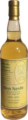 Ben Nevis 1996 UD Whisky Club Lubben Bourbon Whisky Cigars & Pipes 58.2% 700ml
