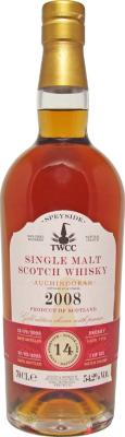 Auchindoran 2008 TWCC 6yo Bourbon 8yo Oloroso 54.2% 700ml