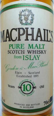 MacPhail's 10yo GM Pure Malt Scotch Whisky from Islay 40% 700ml