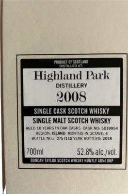 Highland Park 2008 DT The Octave Octave 52.8% 700ml