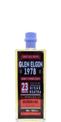 Glen Elgin 1978 UD Bourbon Barney's Private Casks 51.3% 350ml