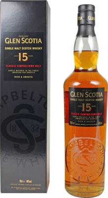 Glen Scotia 15yo Classic Campbeltown Malt American Oak Barrels 46% 700ml