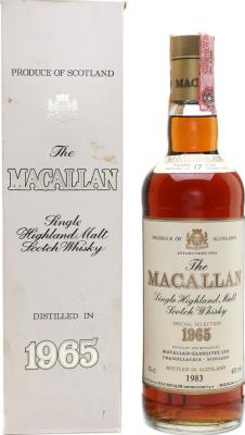 Macallan 1965 Special Selection Rinaldi Import 43% 750ml