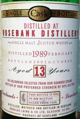 Rosebank 1989 DL The Old Malt Cask 50% 700ml