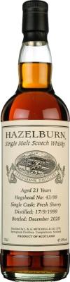 Hazelburn 1999 Private Bottling Fresh Sherry 43/99 47% 700ml