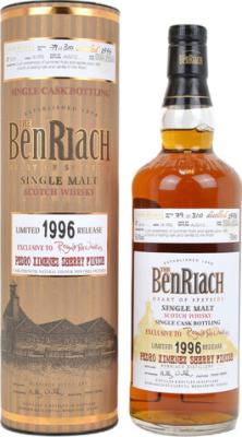 BenRiach 1996 Pedro Ximenez Sherry Finish Fresh PX Cask #5610 MacY 53.1% 700ml