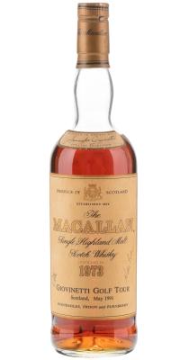 Macallan 1973 Giovinetti Golf Tour Scotland May 1991 Sherry Wood Armando Giovinetti Special Selection 43% 750ml