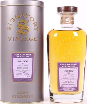 Linlithgow 1982 SV Cask Strength Collection Wine Treated Butt #2200 61.2% 700ml