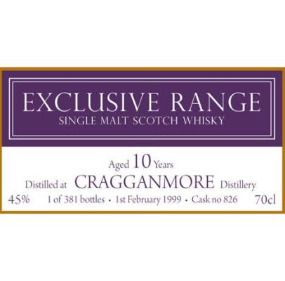 Cragganmore 1999 CWC Exclusive Range 826 45% 700ml