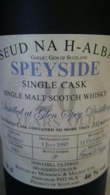 Glen Spey 1997 MMcK #2963 Hofer Exclusive 46% 700ml