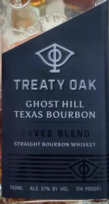 Treaty Oak Ghost Hill Texas Bourbon Whisky 57% 750ml