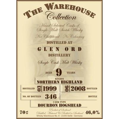 Glen Ord 1999 WW8 The Warehouse Collection Bourbon Hogshead 46% 700ml
