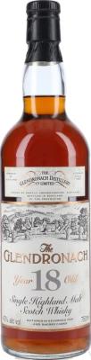 Glendronach 18yo Seasoned Oak and Sherry Casks Hiram Walker & Sons Inc 43% 750ml