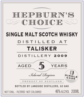 Talisker 2009 LsD Hepburn's Choice 46% 200ml