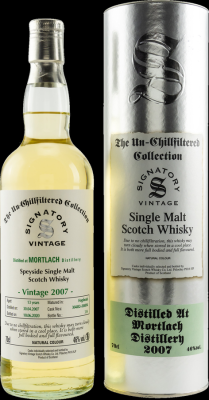 Mortlach 2007 SV The Un-Chillfiltered Collection 304882 + 304894 46% 700ml