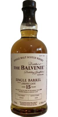 Balvenie 15yo Single Barrel Sherry Cask #15643 47.8% 700ml