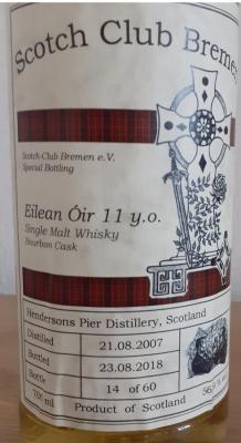 Eilean Oir 2007 Bourbon Cask Scotch Club Bremen 56.9% 700ml