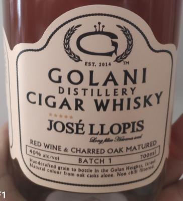 Golani Cigar Whisky Red wine & charred oak 40% 700ml