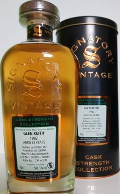 Glen Keith 1992 SV Cask Strength Collection Bourbon Barrels 120579 + 120580 50.1% 700ml