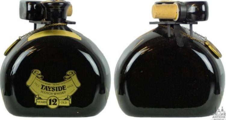 Tayside 12yo Black Ceramic Decanter Manzuoli Import Firenze 43% 750ml