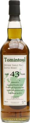 Tomintoul 1968 WhB #4225 47.6% 700ml