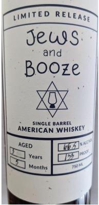 Jews and Booze 3yo Super Limited Release 66.5% 750ml