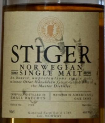 Stiger Norwegian Single Malt American Virgin Oak 46% 700ml