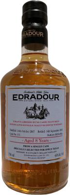 Edradour 2007 Grand Arome Rum #351 Specs Texas 46% 750ml