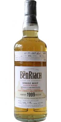 BenRiach 1999 Single Cask Bottling Barrel 814 Bar Cadboll 10th Anniversary 58.2% 700ml