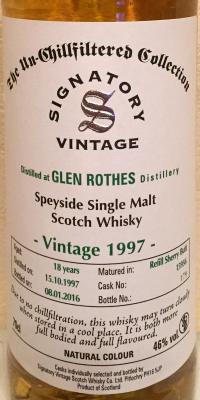 Glenrothes 1997 SV Refill Sherry Butt #15969 46% 700ml