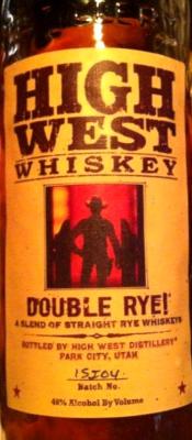 High West Double Rye Batch 15I04 46% 700ml