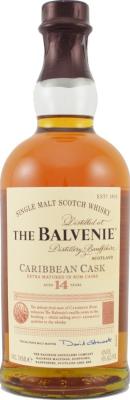 Balvenie 14yo Caribbean Cask Rum Cask Finish 43% 700ml