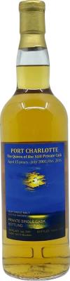 Port Charlotte 2001 Private Cask Martine Nouet 1st Fill Bourbon The Queen of the Still 50% 700ml