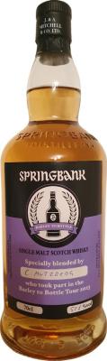 Springbank Barley to Bottle Tour 2023 1st Fill ex Bourbon Refill Port Refill Sh C. Mutzberg 53.8% 700ml