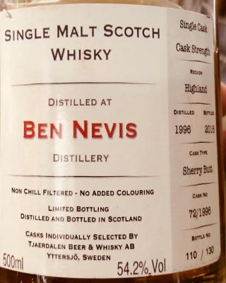 Ben Nevis 1996 Td Sherry Butt 54.2% 500ml