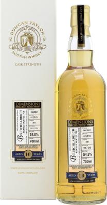 Bruichladdich 2002 DT Dimensions Oak Cask #391 54.8% 700ml