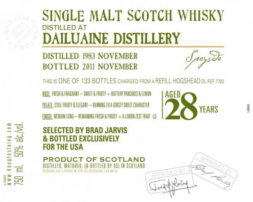 Dailuaine 1983 DL Old Malt Cask Refill Hogshead DL 7782 50% 750ml