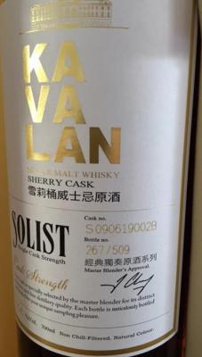 Kavalan Solist Sherry Butt S090619002B 55.6% 700ml