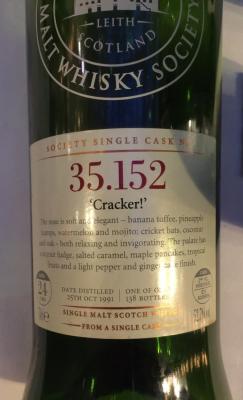 Glen Moray 1991 SMWS 35.152 2nd Fill Ex-Bourbon Hogshead 52.7% 700ml