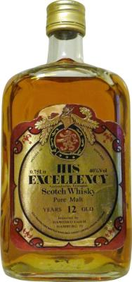 His Excellency 12yo Pure Malt Imported by Hawesko GmbH Hamburg 19 40% 750ml