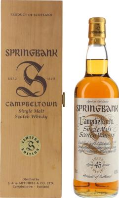 Springbank 45yo Millennium Bottling Limited Edition 40.1% 700ml